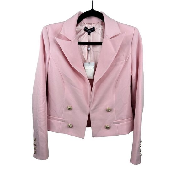 NWT GENERATION LOVE Penn Crepe Blazer Jacket Size M in Pastel Pink - Picture 1 of 5